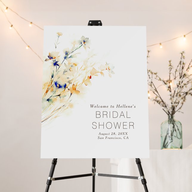 Earthy Flowers Welcome Sign for Any Event (In Situ (Stand))