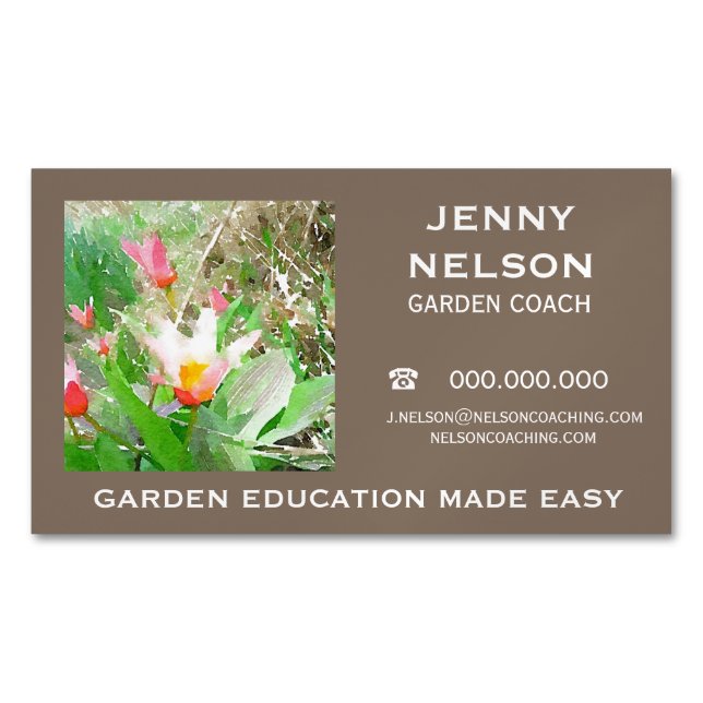 Earthy Garden Coaching Business Card (Front)