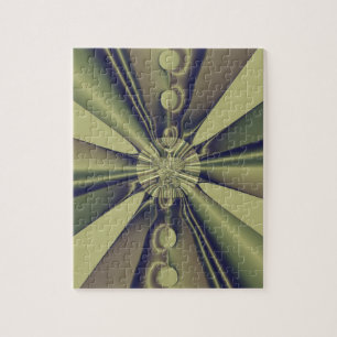 Earthy Geometric Abstract Modern Art Jigsaw Puzzle
