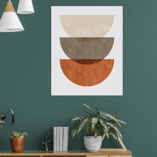 Earthy Geometric Scandinavian Wall Art Poster