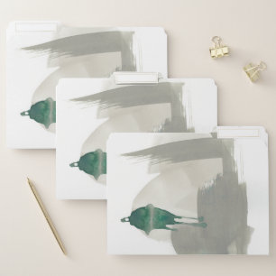 Earthy Gestures - Grey and Green File Folder