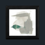 Earthy Gestures - Grey and Green Gift Box<br><div class="desc">Earthy Gestures II by Jennifer Goldberger. Earthy green and grey tones come together to create a simple but serene design.</div>