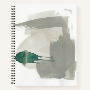 Earthy Gestures - Grey and Green Notebook