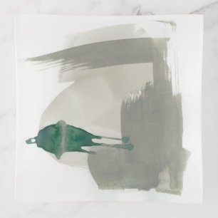 Earthy Gestures - Grey and Green Trinket Tray