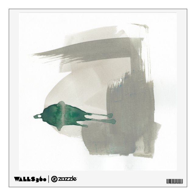 Earthy Gestures - Grey and Green Wall Decal (Front)
