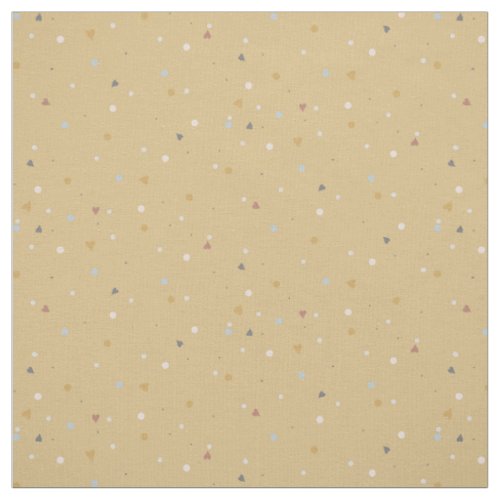Earthy Gold Gray Muted Hearts n Dots Baby Nursery Fabric