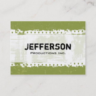 Earthy Green Grunge Large Company Business Card