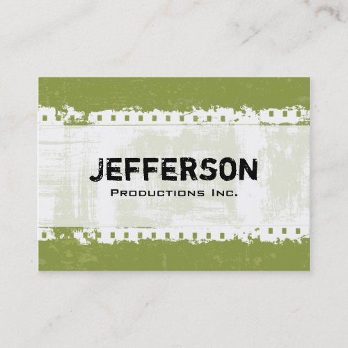Earthy Green Grunge Large Company Business Card