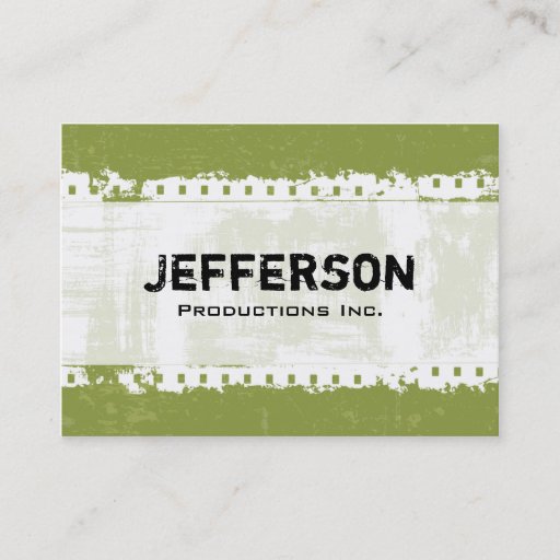 Customizable Earthy Green Grunge Large Company Business Card