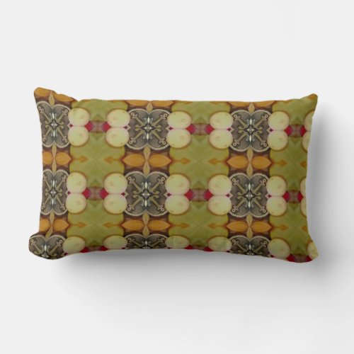 Earthy Green patterned pilow Lumbar Pillow