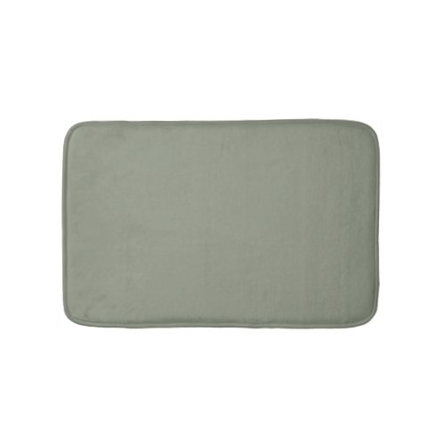 Earthy Green Solid Color Pairs Laurel Leaf Bath Mat