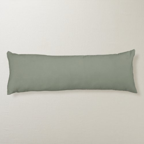 Earthy Green Solid Color Pairs Laurel Leaf Body Pillow