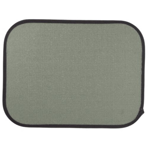 Earthy Green Solid Color Pairs Laurel Leaf Car Floor Mat
