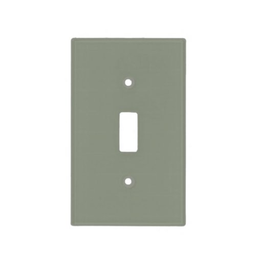 Earthy Green Solid Color Pairs Laurel Leaf Light Switch Cover
