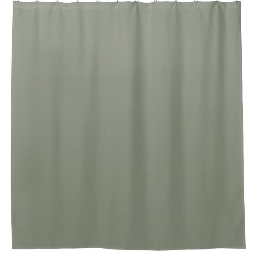 Earthy Green Solid Color Pairs Laurel Leaf Shower Curtain