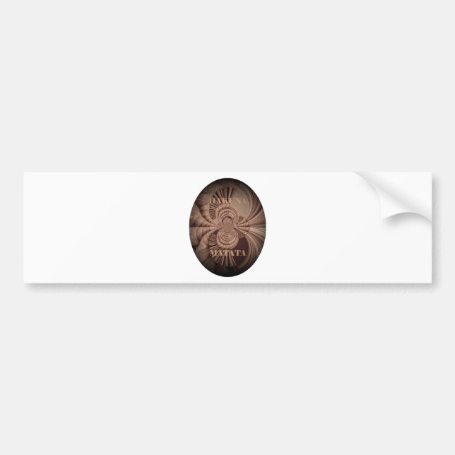Earthy Hakuna Matata Art Print Bumper Sticker (Front)