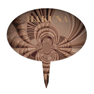 Earthy Hakuna Matata Art Print Cake Topper