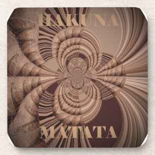 Earthy Hakuna Matata Art Print Coaster
