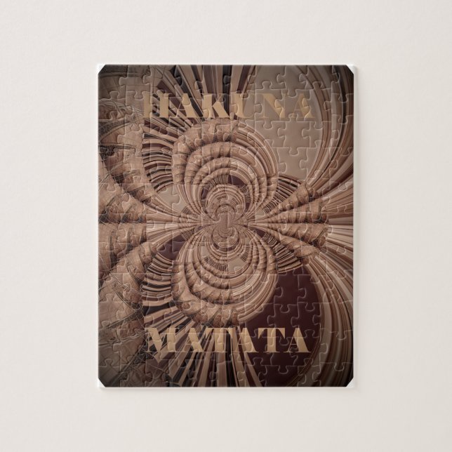 Earthy Hakuna Matata Art Print Jigsaw Puzzle (Vertical)