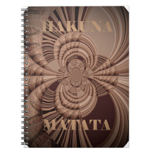 Earthy Hakuna Matata Art Print Notebook