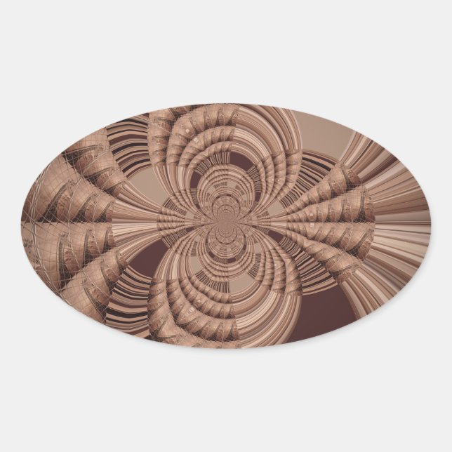 Earthy Hakuna Matata Art Print Oval Sticker (Front)