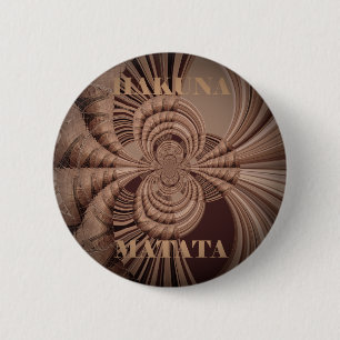 Earthy Hakuna Matata Art Print Pinback Button