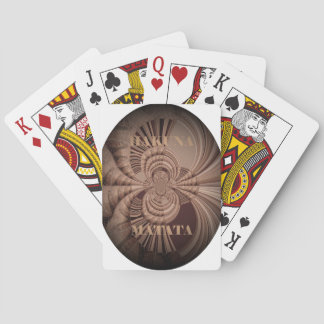 Earthy Hakuna Matata Art Print Poker Cards
