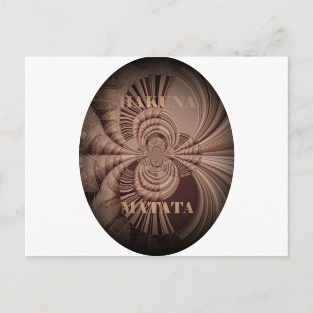 Earthy Hakuna Matata Art Print Postcard (Front)