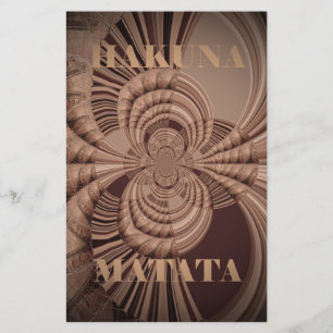 Earthy Hakuna Matata Art Print Stationery