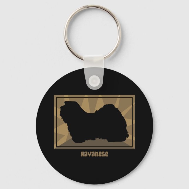 Earthy Havanese Keychain (Front)