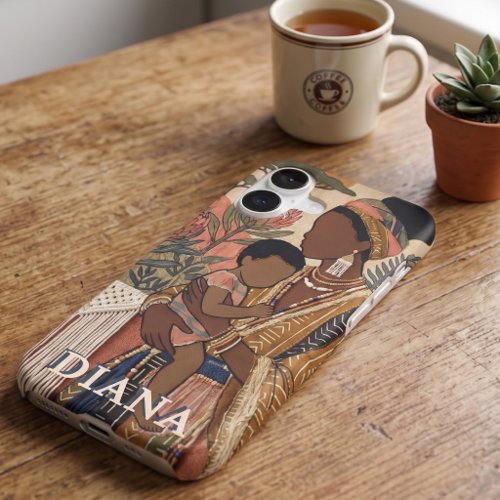 Earthy Heritage | Mother &amp; Child Mudcloth iPhone 17 Case