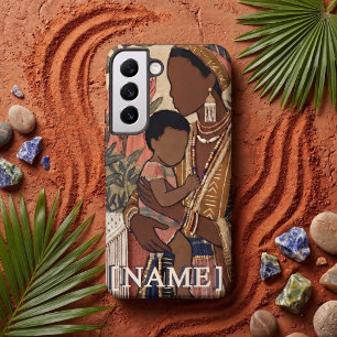 Earthy Heritage Mother & Child Mudcloth Samsung Galaxy S22 Case