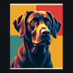 Earthy Jewels Pop Art Labrador Headshot Poster<br><div class="desc">This vibrant piece, titled "Earthy Jewels Pop Art Labrador, " tells a story of modern art's embrace of everyday subjects. Inspired by the iconic pop art movement of Andy Warhol, the artwork transforms a simple headshot of a loyal Labrador Retriever into a striking visual statement. The repetitive grid layout celebrates...</div>