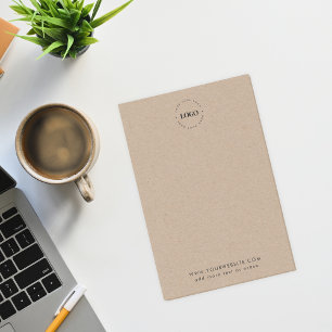 Earthy Kraft Your Custom Business Logo & Text Here Post-it Notes