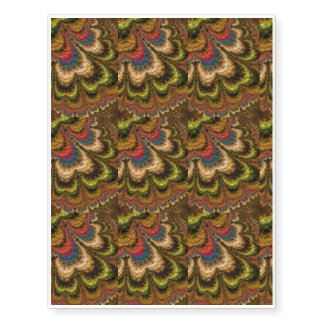 Earthy Layers Fractal Temporary Tattoos