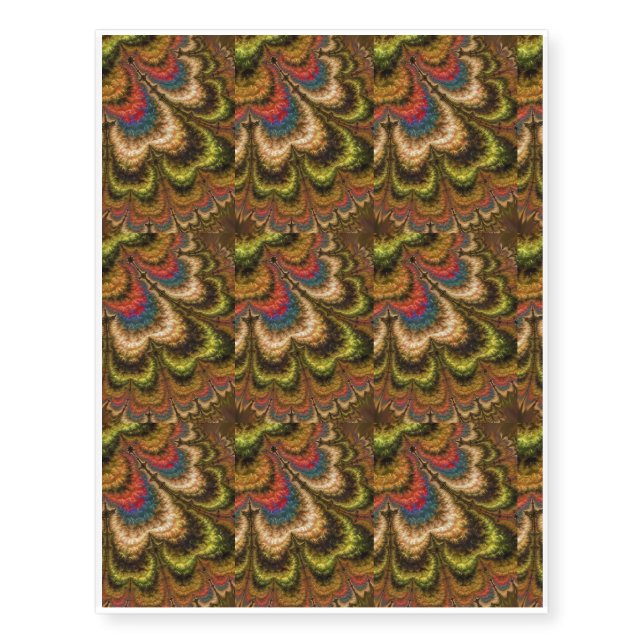 Earthy Layers Fractal Temporary Tattoos (Front)