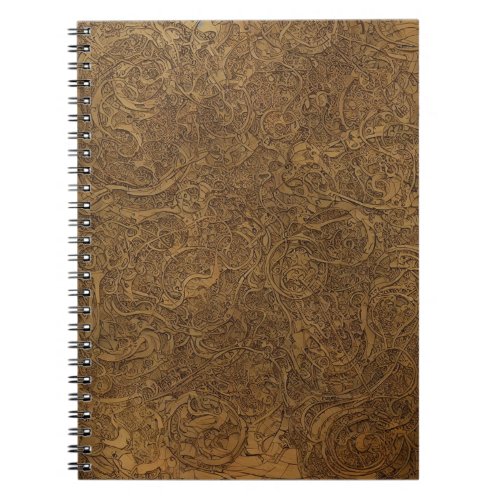 Earthy Magic Spiral Notepad Enchanted Wood Pattern Notebook