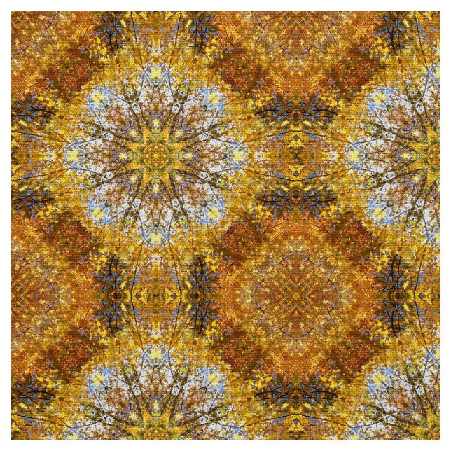 earthy mandala pattern fabric (Swatch)