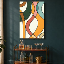 Earthy Mid Century Modern Abstract