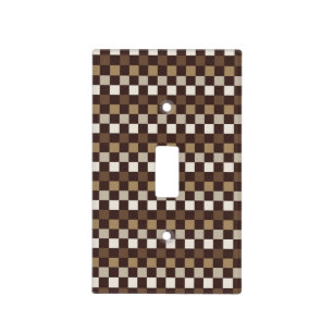 Earthy minerals checkerboard pattern light switch cover