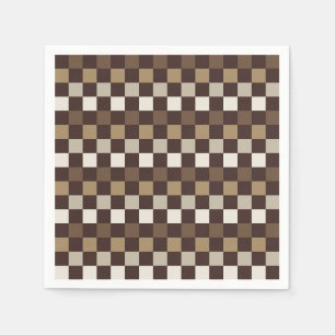 Earthy minerals checkerboard pattern napkins