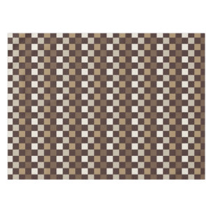 Earthy minerals checkerboard pattern tablecloth