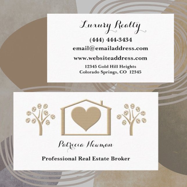 Earthy Minimalist Realtor Business Card  (Creator Uploaded)