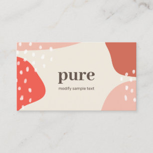 Earthy Modern Abstract Painted Art Shapes Business Card