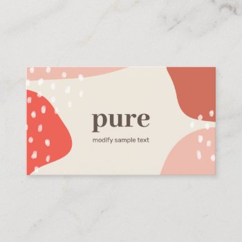 Earthy Modern Abstract Painted Art Shapes Business Card by sm_business_cards at Zazzle
