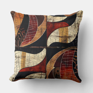 Earthy Modern Abstract Throw Pillow