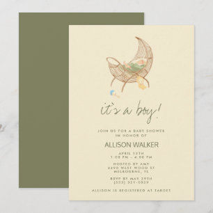 Earthy Neutral Baby Shower Invitation