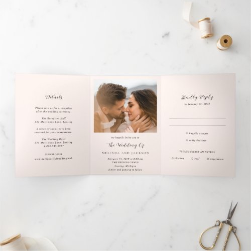 Earthy Neutral Photo Modern Wedding