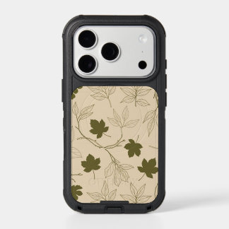 Earthy Olive Botanical Leaves Seamless Phone Case
