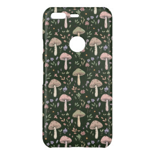 Earthy Olive Green Fungi Seamless Pattern Uncommon Google Pixel Case